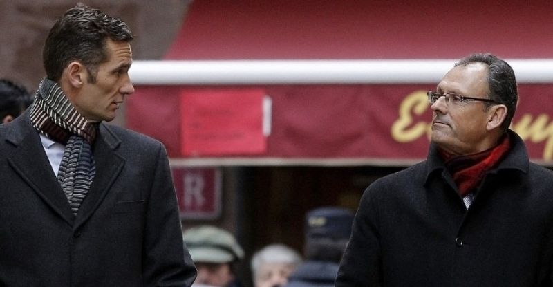 Iñaki Urdangarin y su abogado, Mario Pascual Vives, en una imagen de archivo.