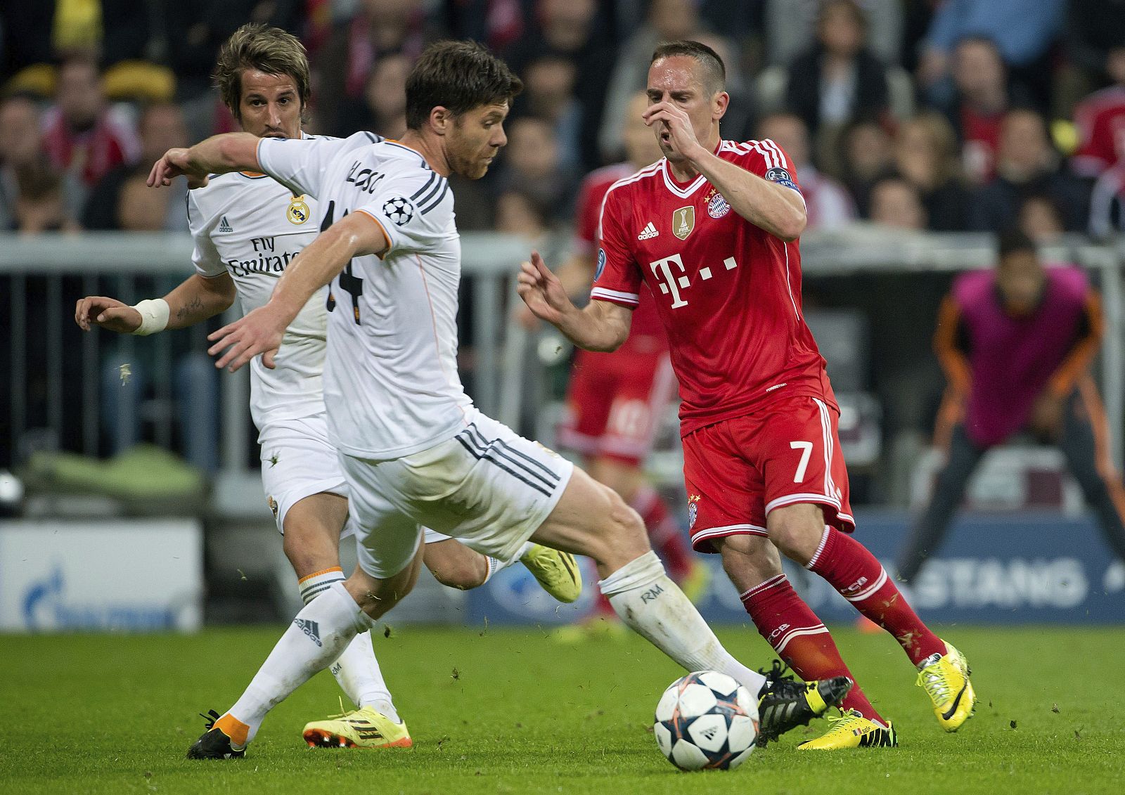 El centrocampista Xabi Alonso, en el Bayern - Madrid