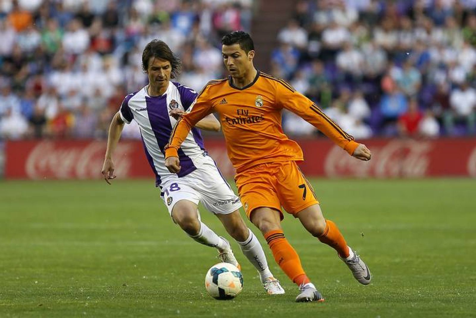 Cristiano Ronaldo, en el partido ante el Valladolid