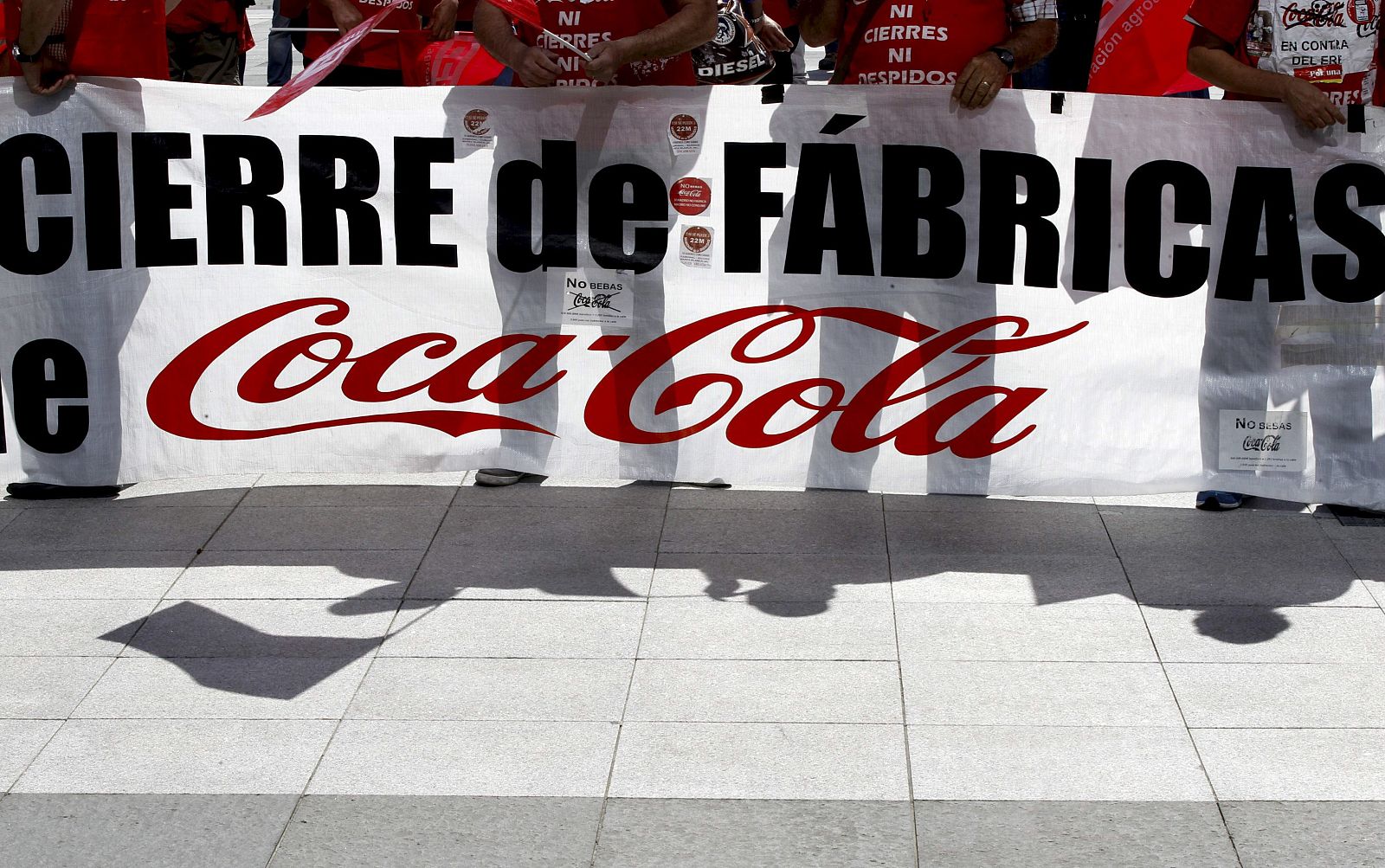 Concentración de los trabajadores de las embotelladoras de Coca-Cola el 5 de mayo