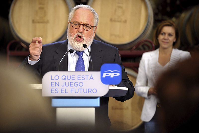 Miguel Arias Cañete durante un acto en Toledo
