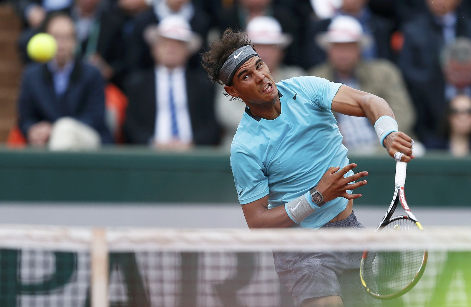 Nadal en su debut en Roland Garros ante el tenista estadounidense.