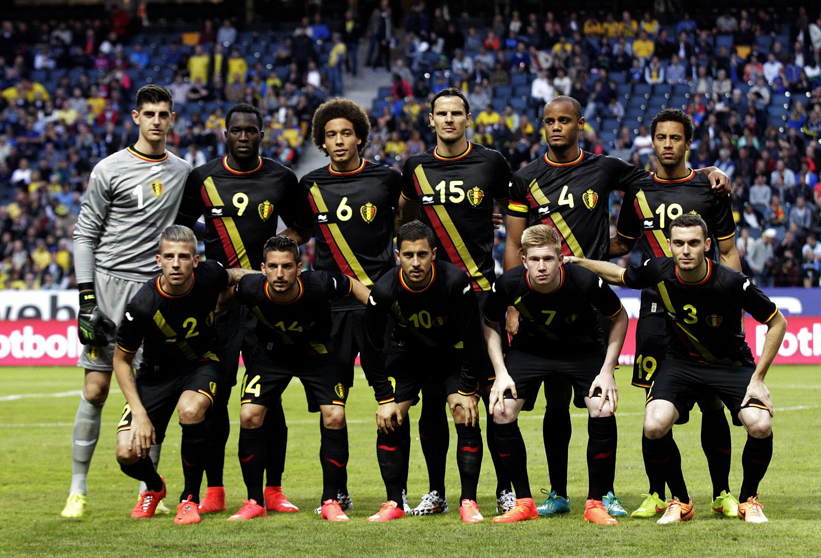 La selección de Bélgica posa antes de un amistoso de preparación