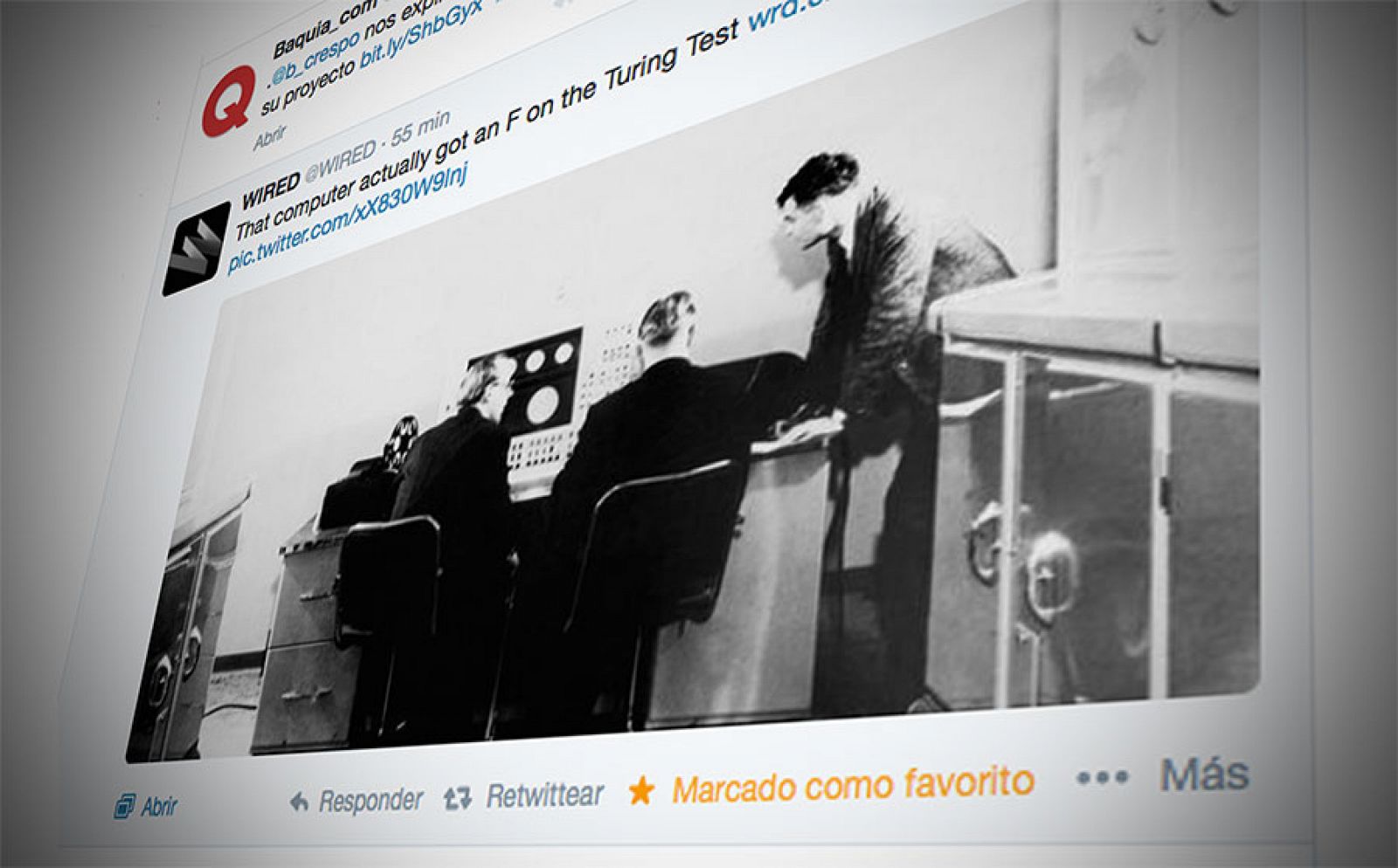 Un tuit marcado como favorito.