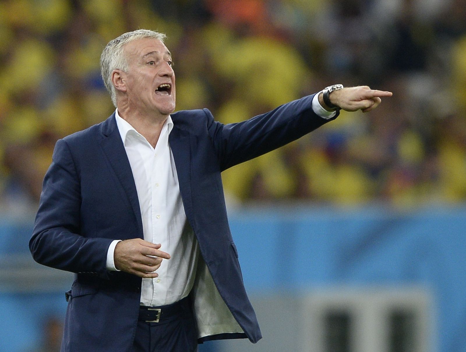 Didier Deschamps, en el partido contra Ecuador.