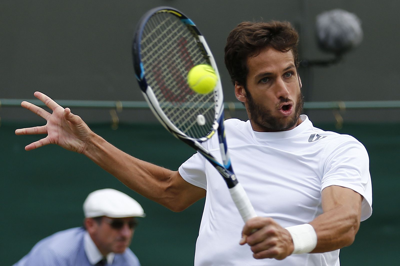 Feliciano en su partido ante Isner.