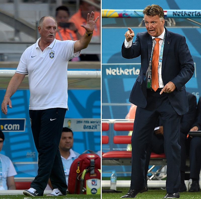 Luiz Felipe Scolari y Louis Van Gaal