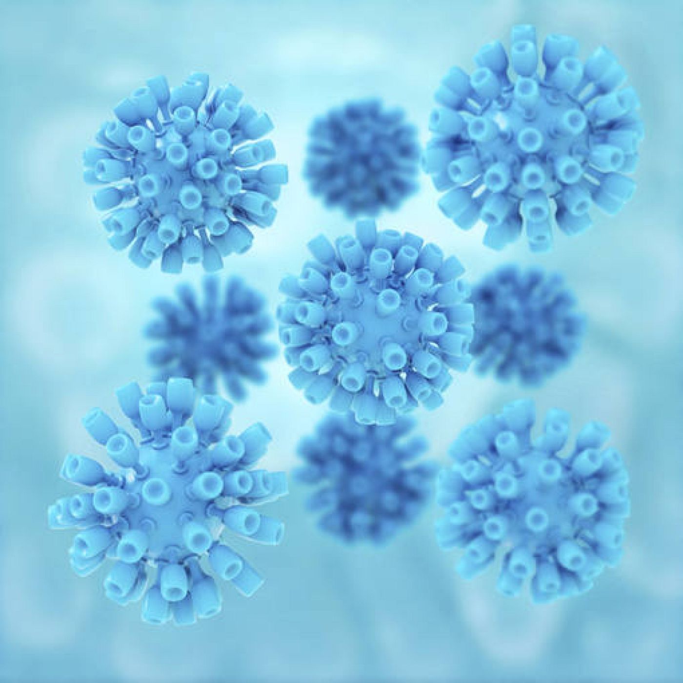  Ilustración del virus de la hepatitis C.