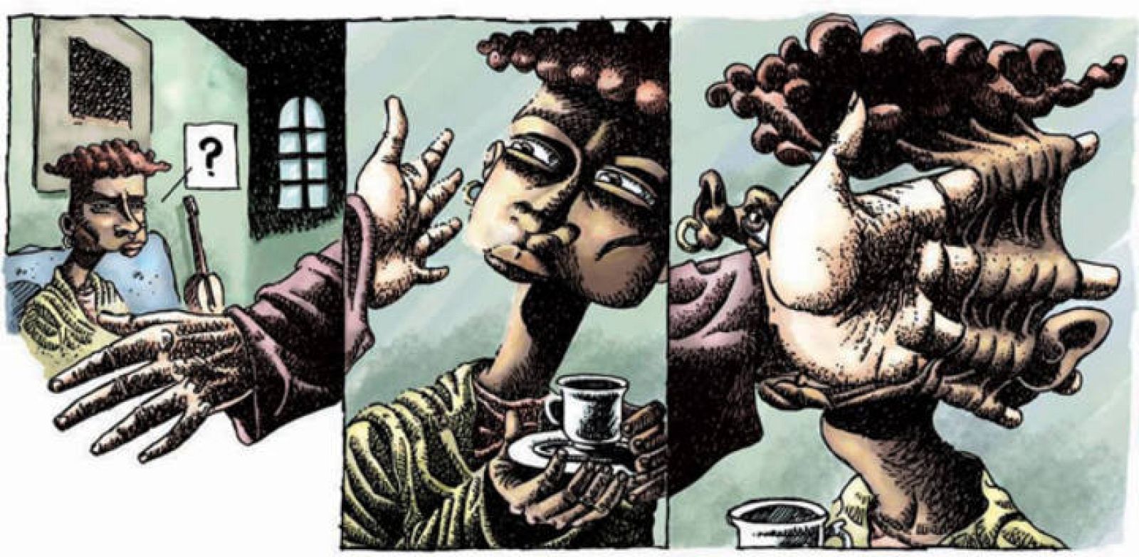 Viñetas de 'Orlando y el juego 1: La sociedad de la niebla', de Luis Durán  