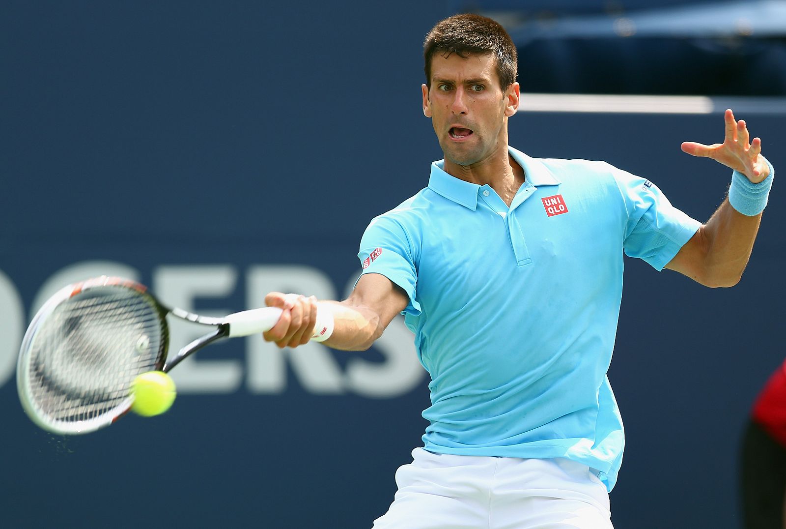 Novak Djokovic, en el partido contra Monfils.