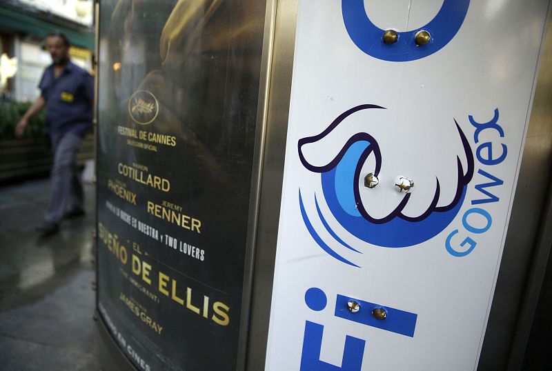 Publicidad de Gowex en un quiosco de Madrid (Archivo)