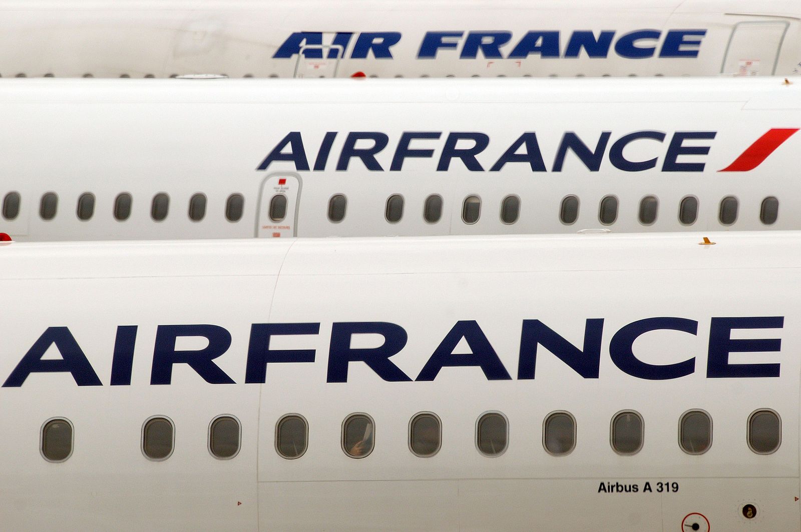 Varios aviones de Air France, aparcados en el aeropuerto de Roissy Charles de Gaulle