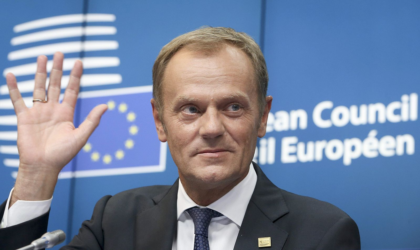 El primer ministro polaco, Donald Tusk, después de ser elegido presidente del Consejo Europeo.