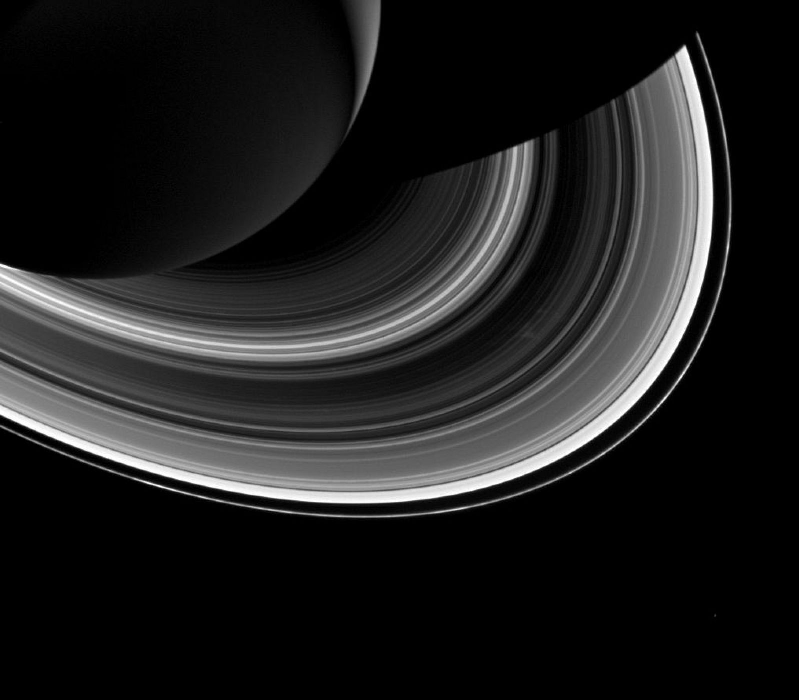 Imagen del anillo más externo del planeta Saturno