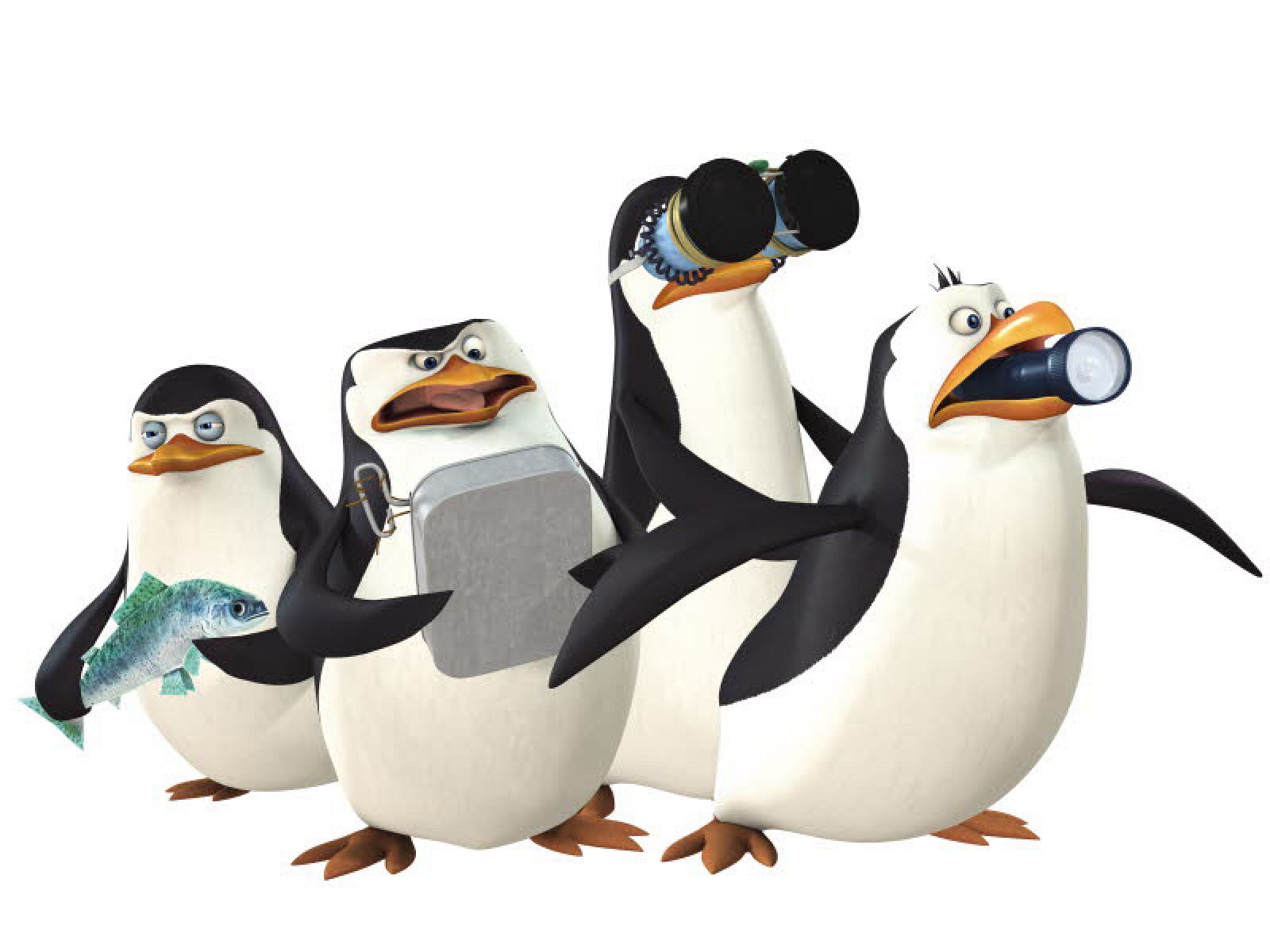 Skipper, Kowlaski, Cabo y Rico son los pingüinos de Madagasca