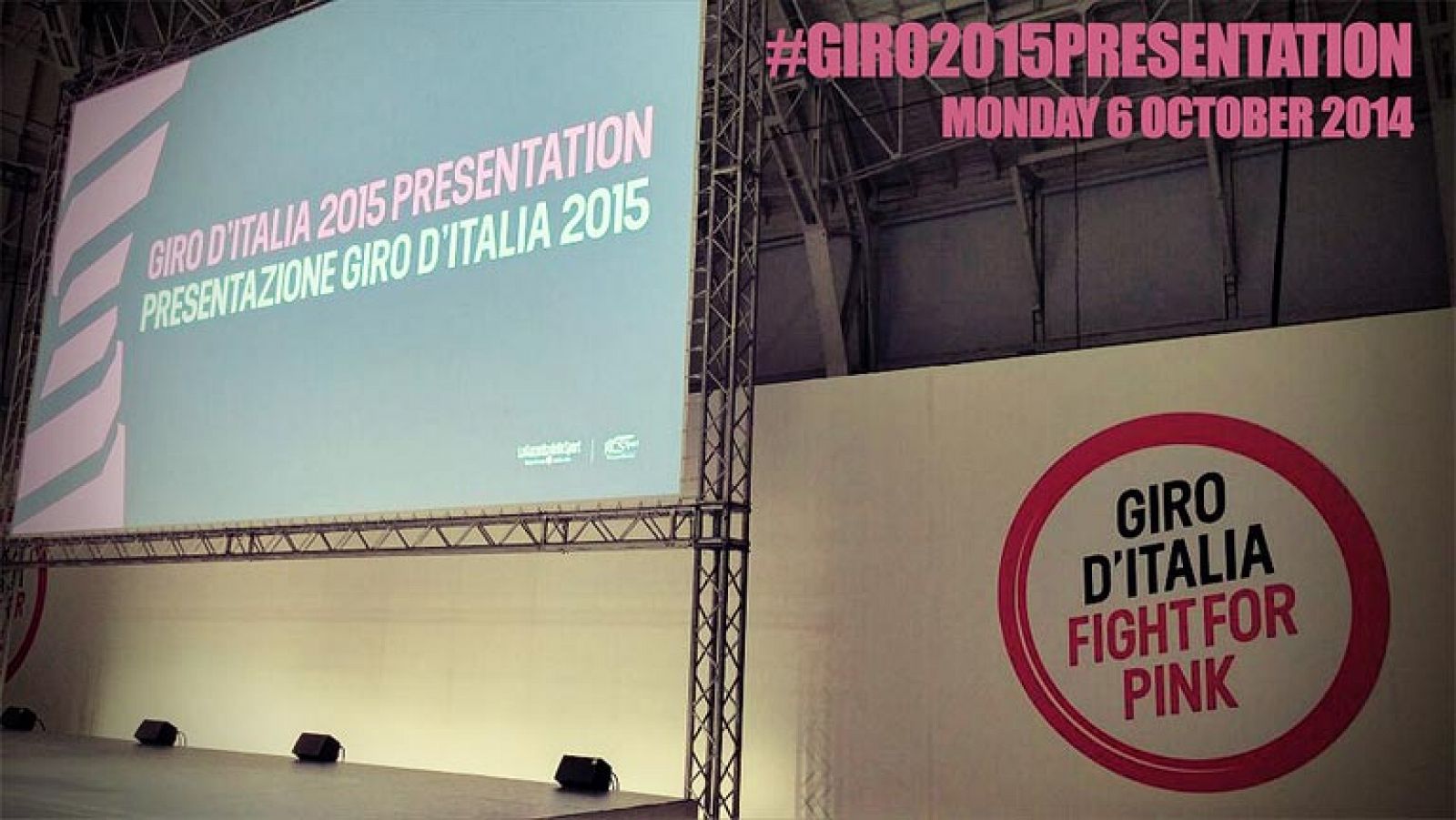 Imagen de la presentación del recorrido del Giro 2015.