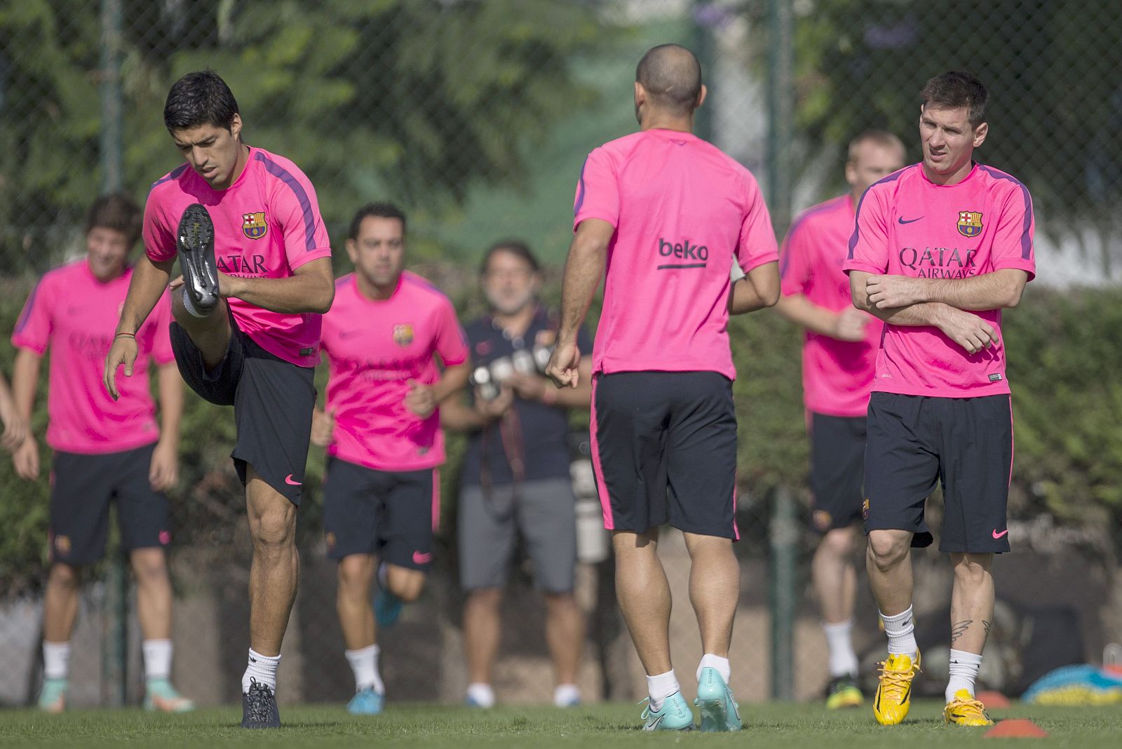 Entrenamiento del Barça en la ciudad deportiva Joan Gamper, antes del partido contra el Eibar.