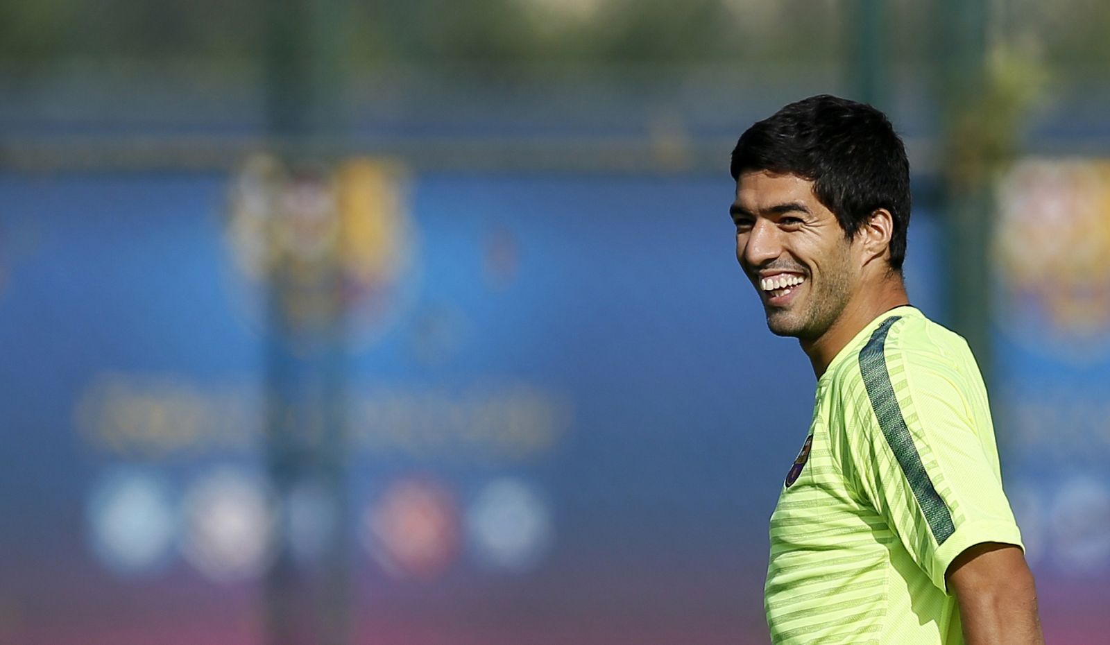 Luis Suárez, en un entrenamiento con el Barcelona.