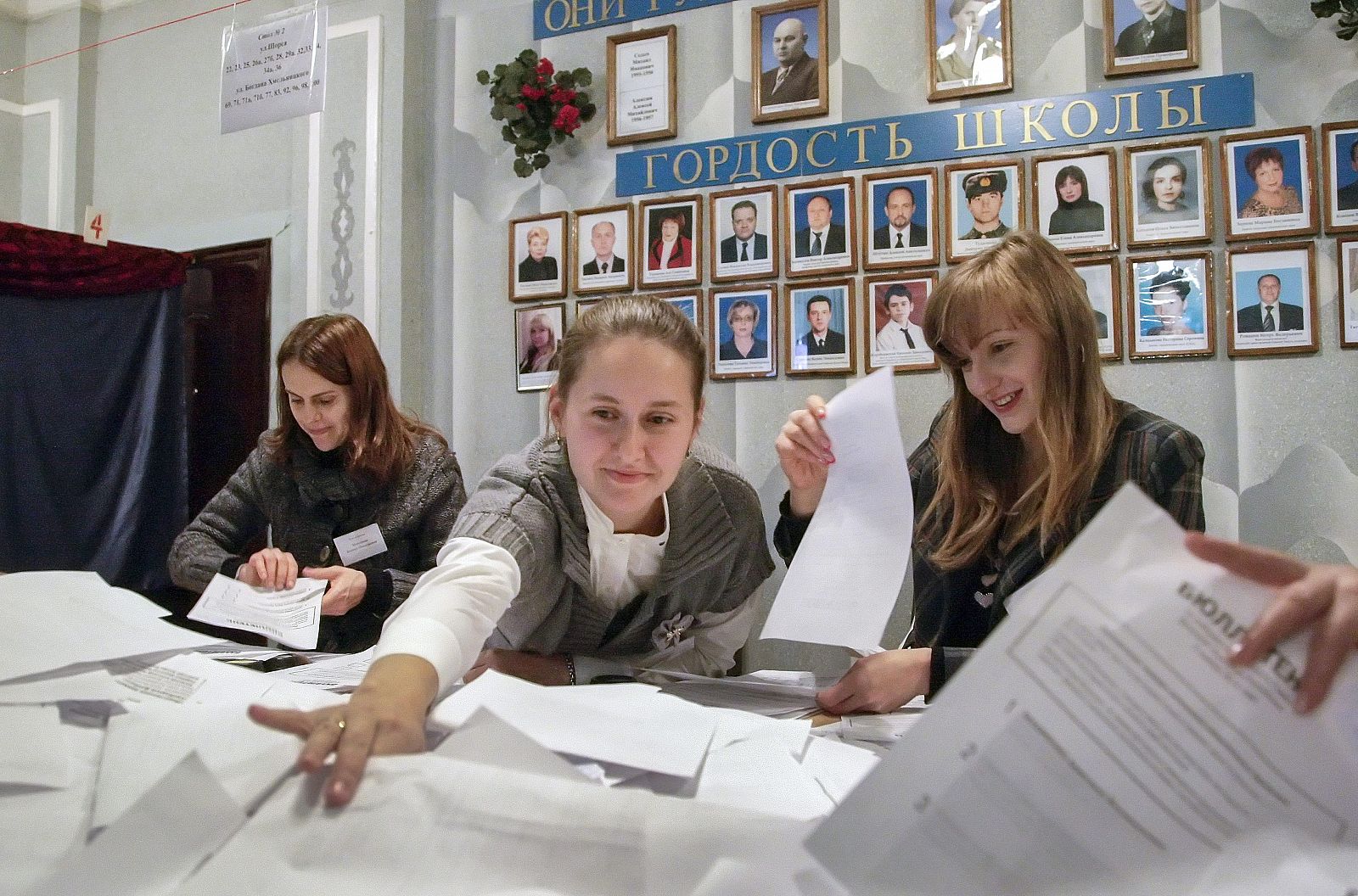 Recuento electoral de las elecciones convocadas por los prorrusos en Donetsk, Ucrania