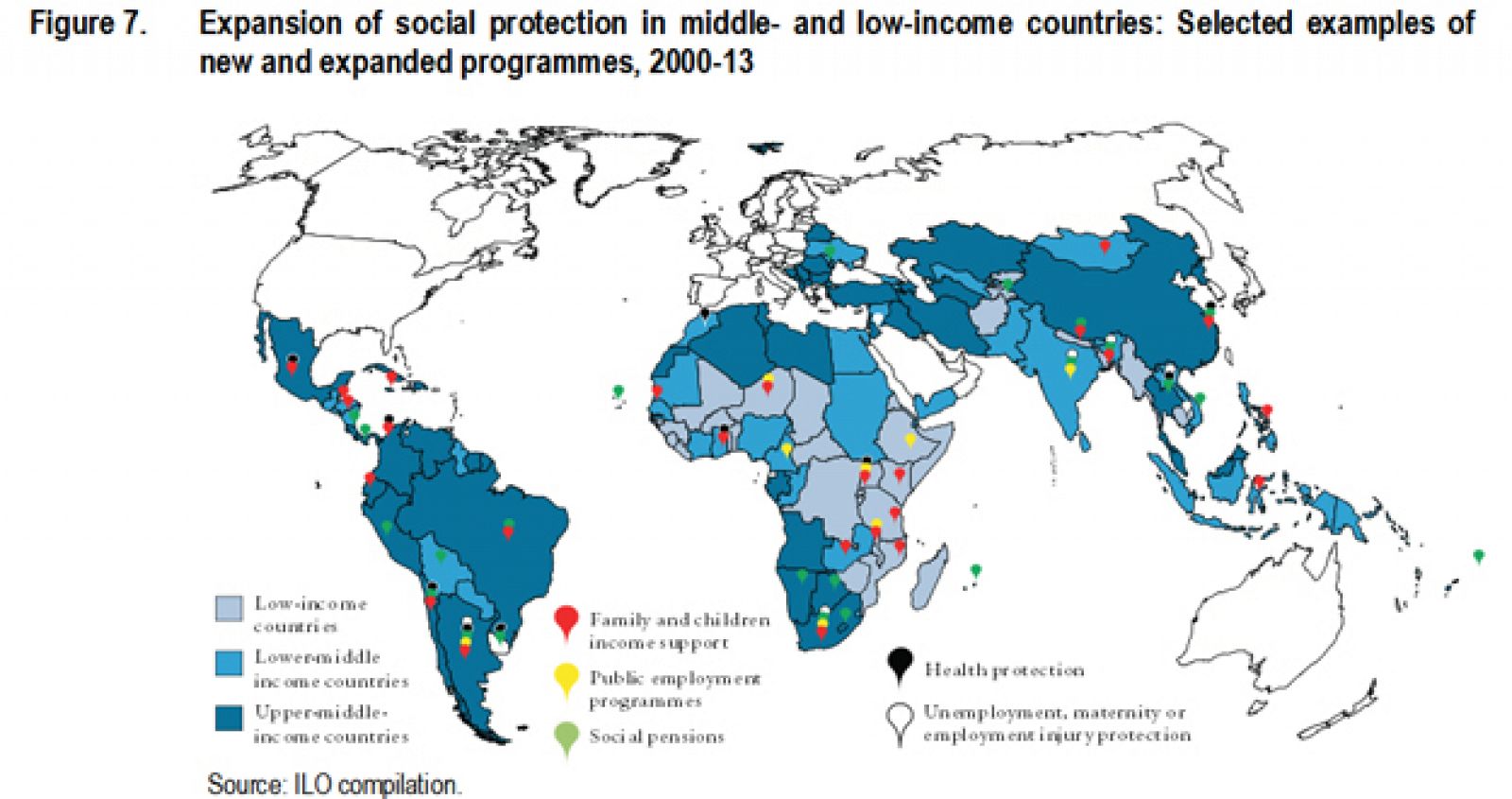 Expansión de la protección social en países con ingresos medios y bajos