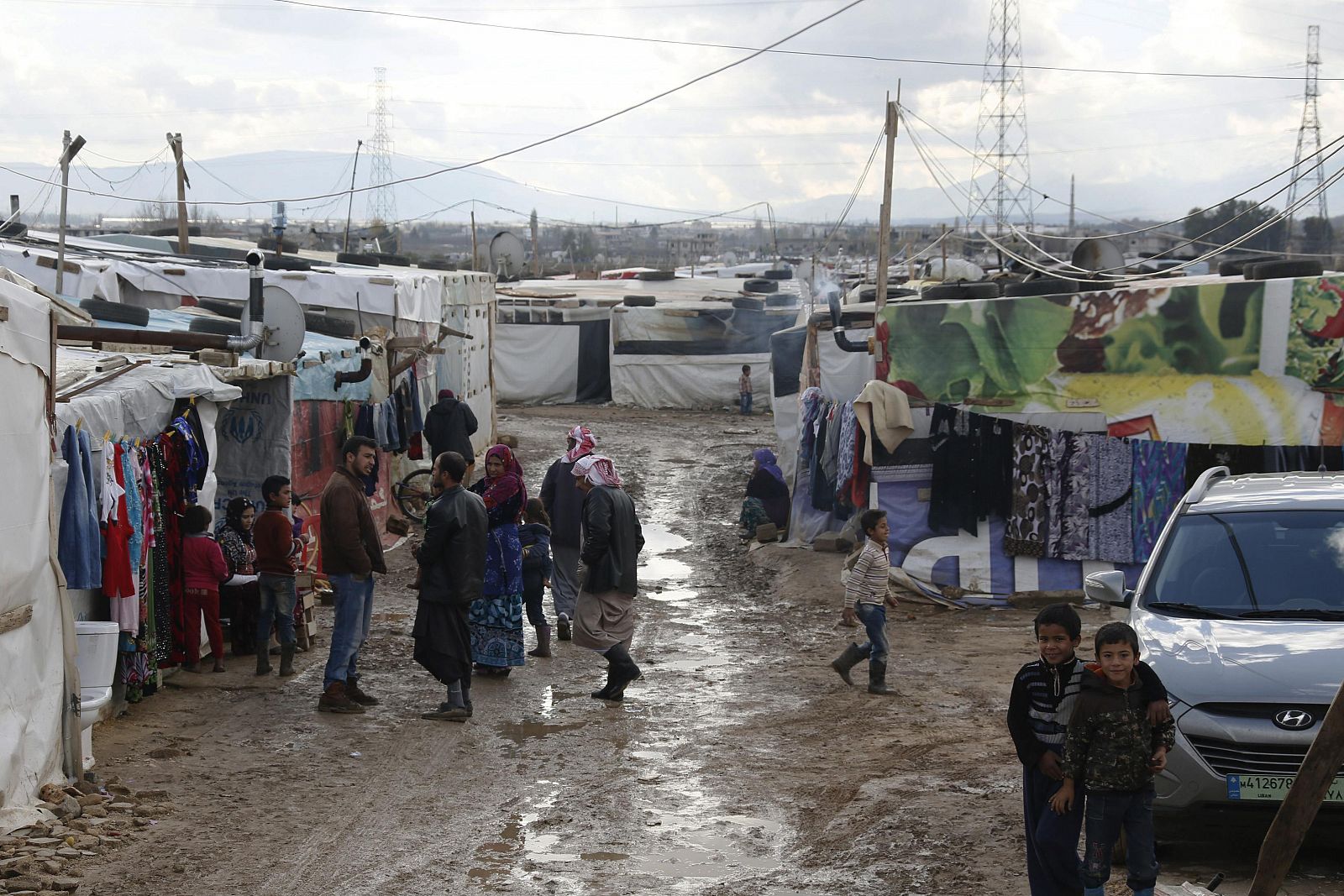 Refugiados sirios en el campo de Zahle, en Líbano