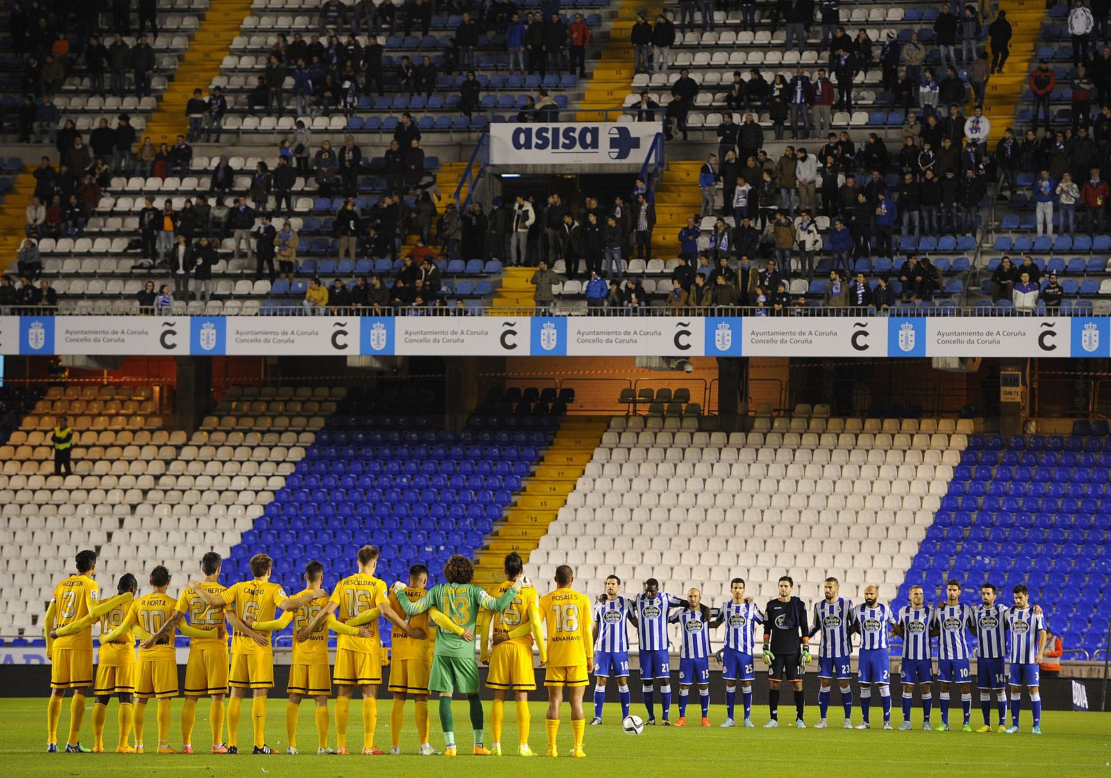 Imagen del partido de Copa entre el Málaga y el Deportivo.