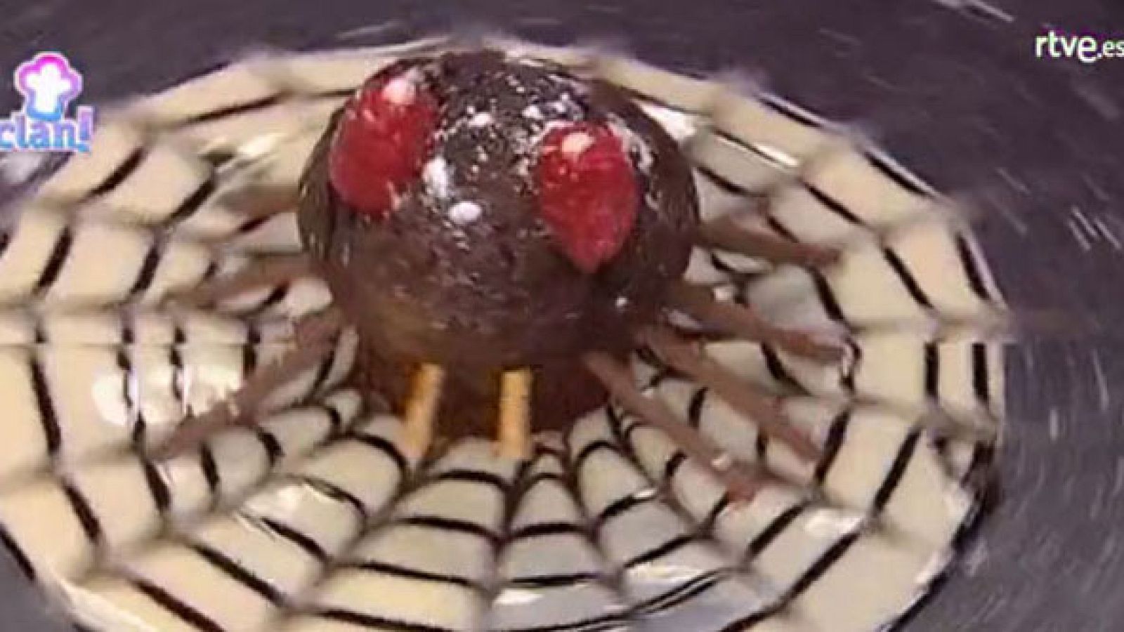 Receta - Tarántula de chocolate en su telaraña.