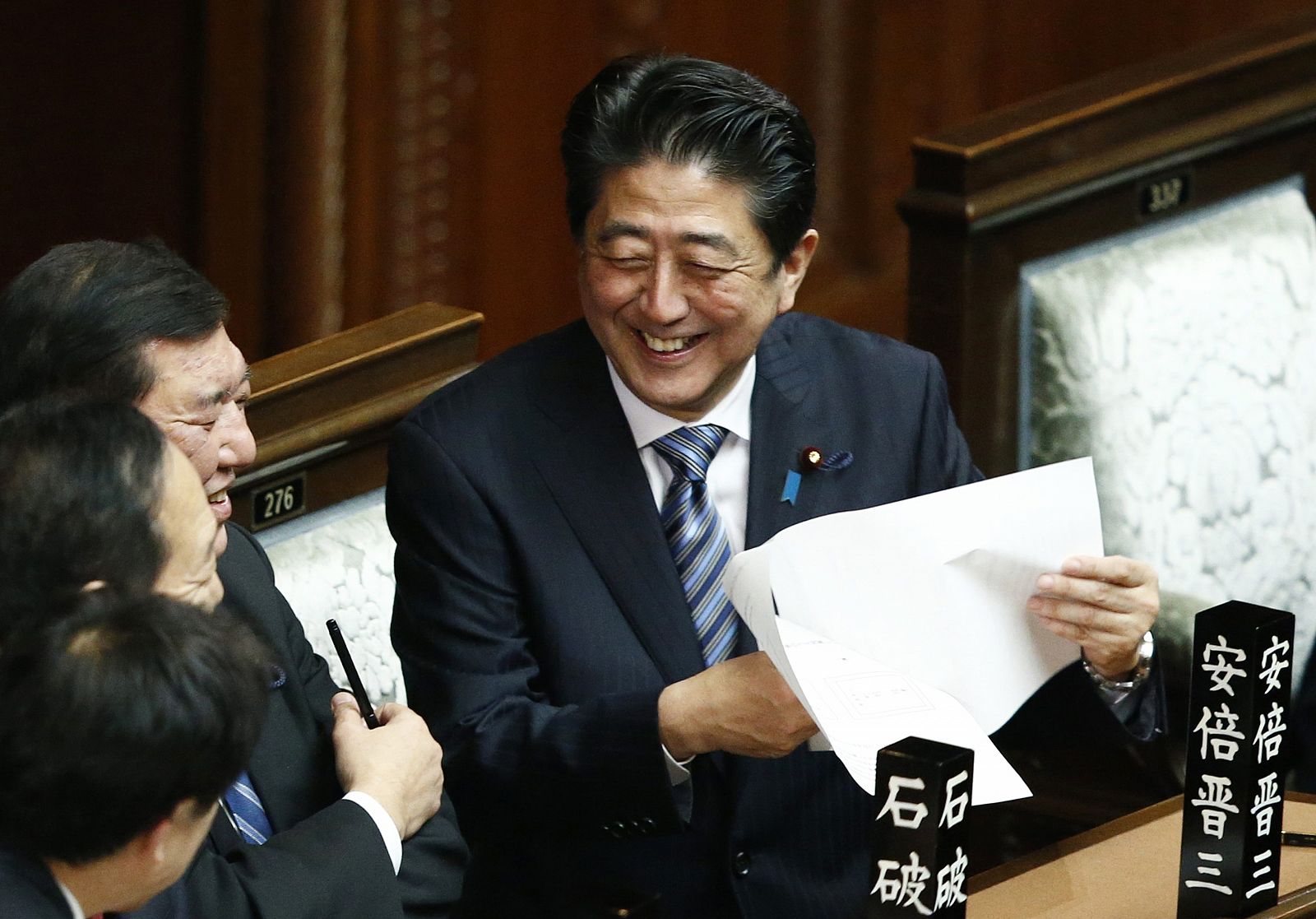 El primer ministro de Japón, Shinzo Abe, en el Parlamento
