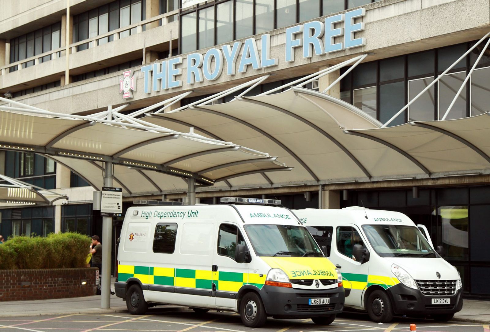 Fotografía de archivo del exterior del Royal Free Hospital en Londres (R.Unido)