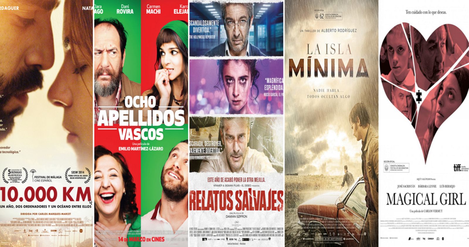 Algunos carteles de películas españolas en 2014