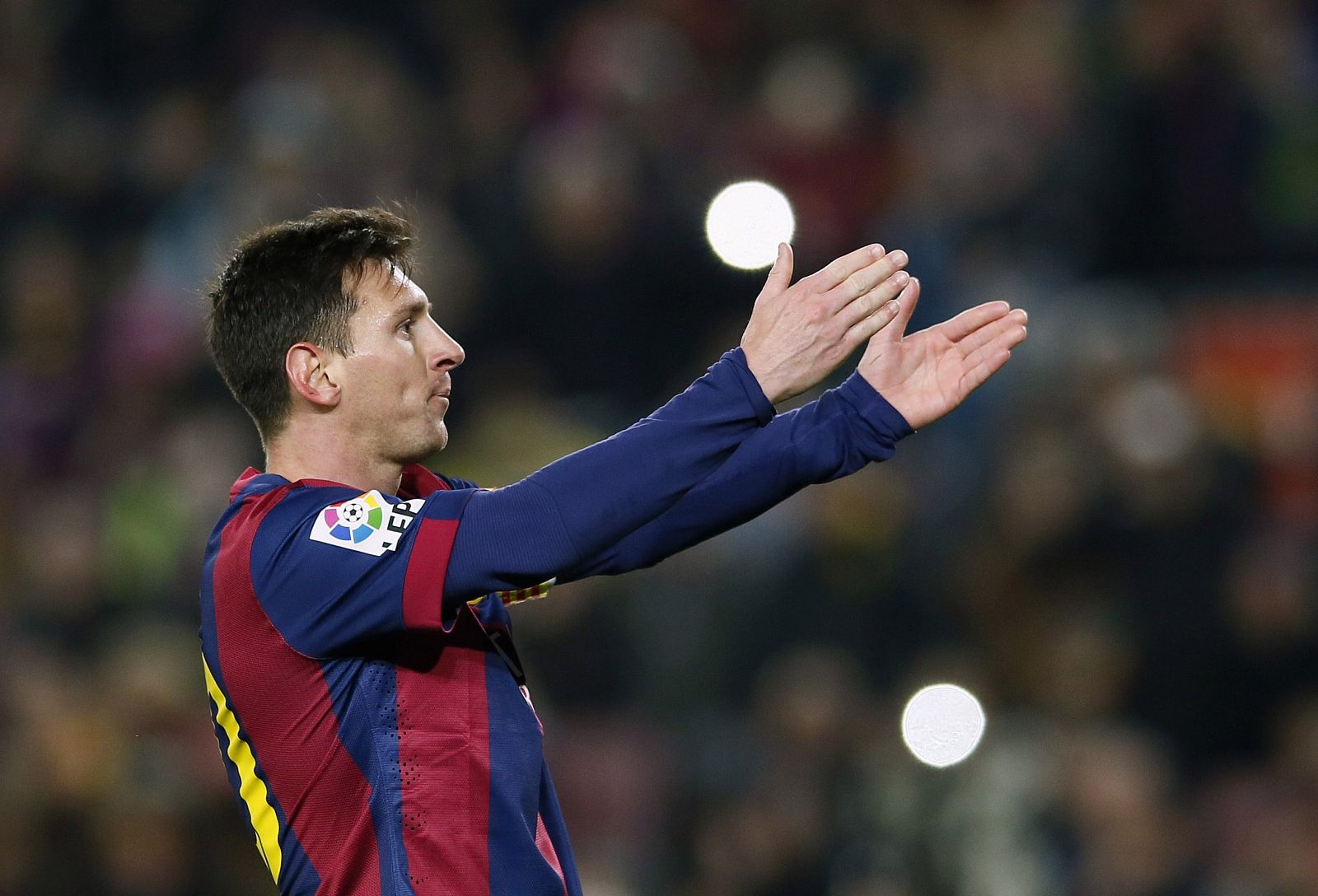 Messi, en el partido contra el Elche.