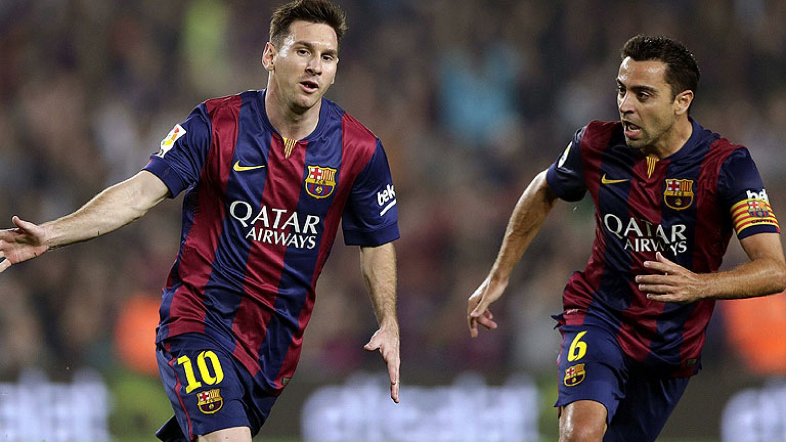 Messi y Xavi