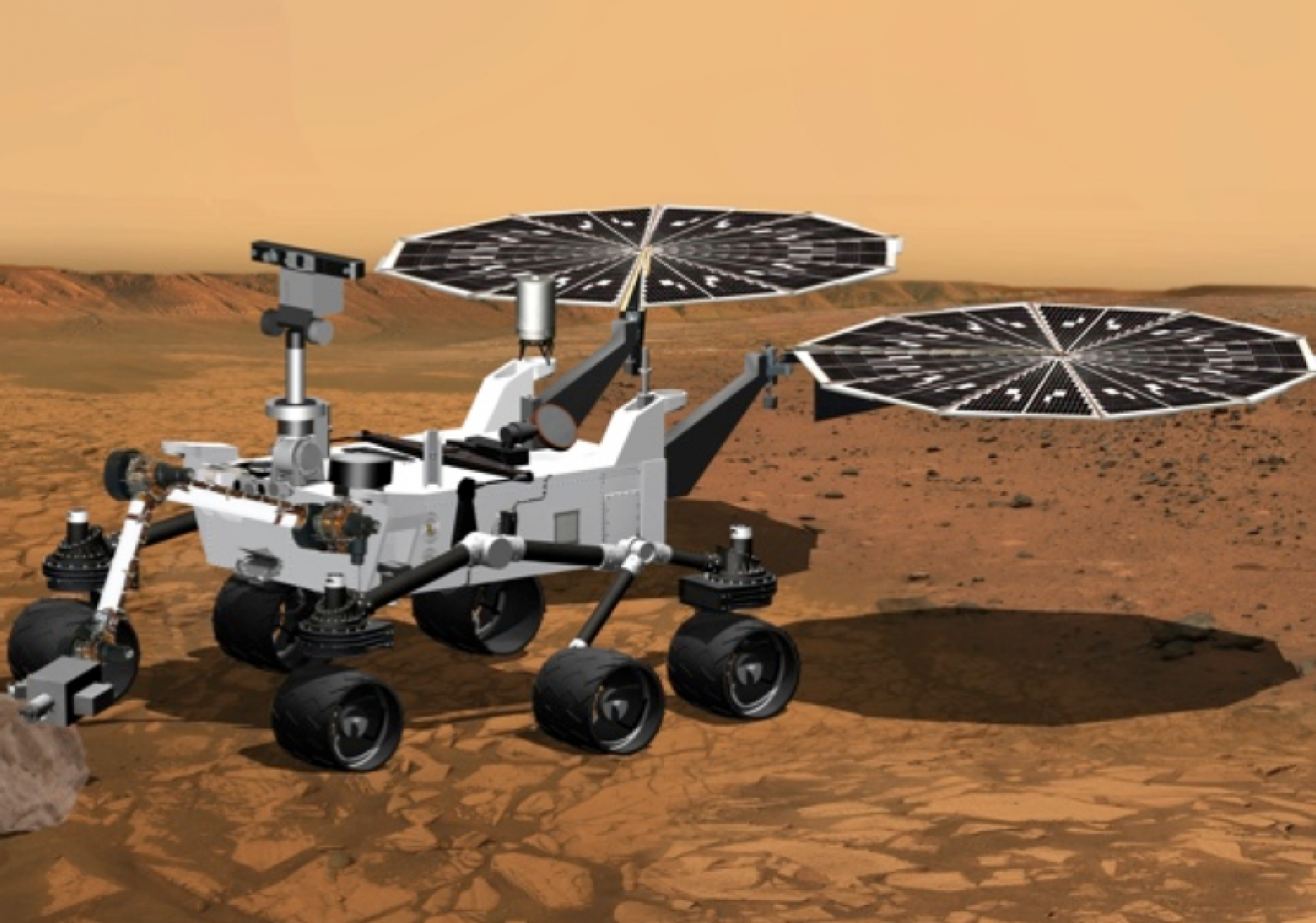 Ilustración del concepto de robot propuesto por la NASA para Mars 2020.