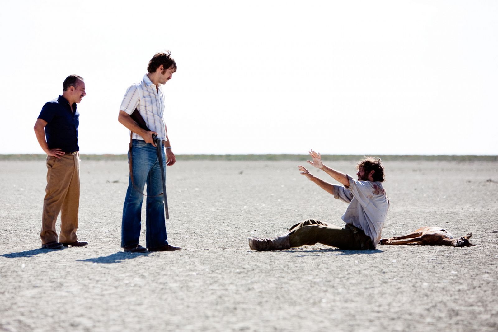 Una escena de 'La isla mínima', con Javier Gutiérrez, Raúl Arévalo y Salva Reina.