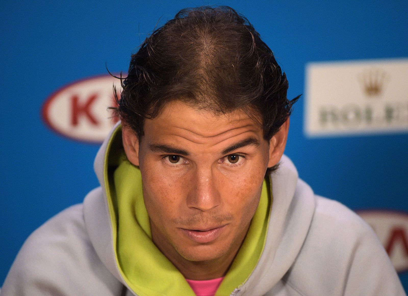 Nadal, en la rueda de prensa posterior al partido contra Berdych.