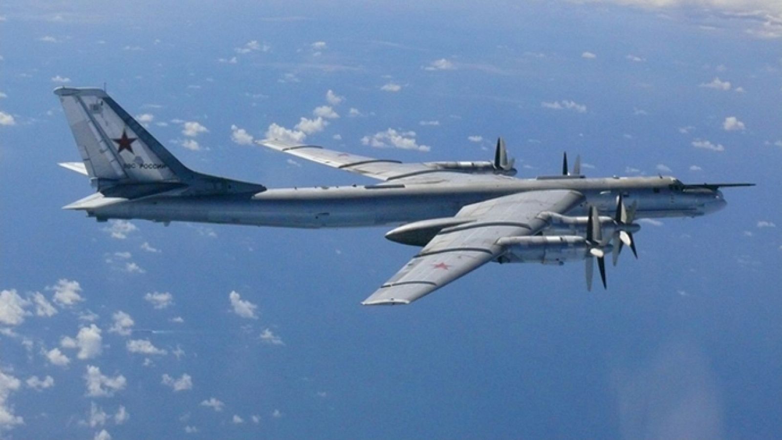 Un bombardero ruso Tupolev TU-95, conocido como 'Oso'