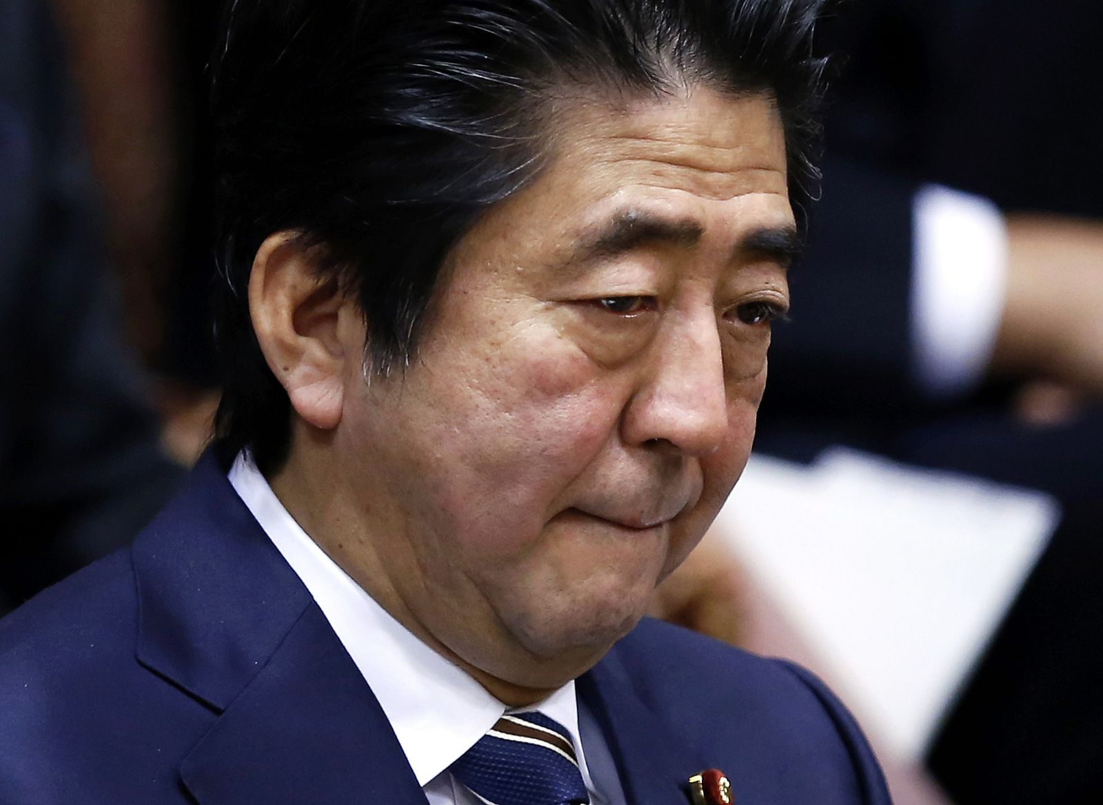 El primer ministro de Japón, Shinzo Abe, durante una reunión en el parlamento de Tokio.