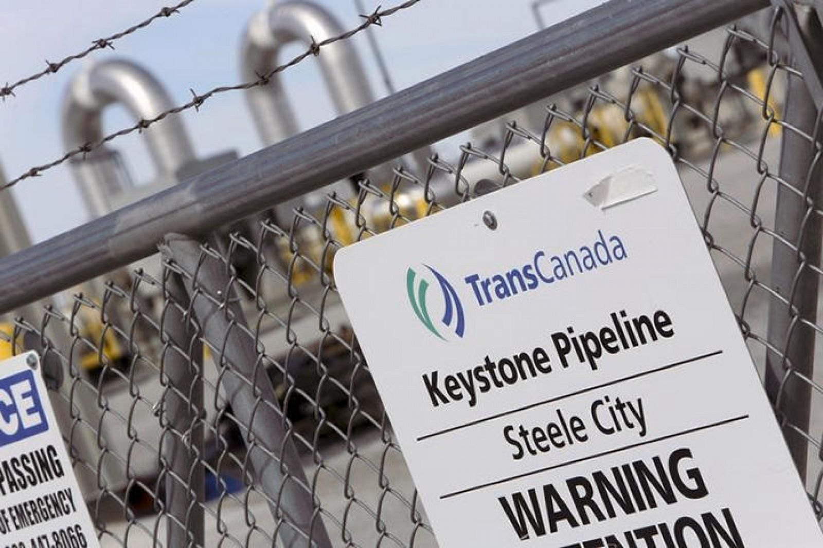 Una estación de bombeo del oleoducto Keystone de Transcanada en las afueras de Steele City, en el estado de Nebraska.