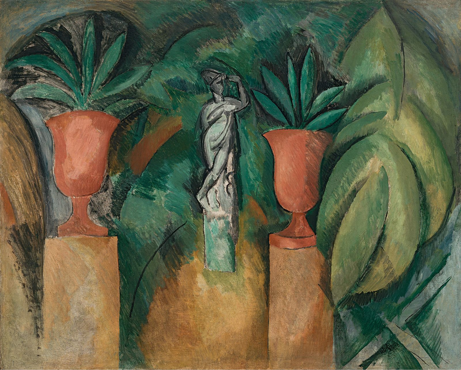 Raoul Dufy. 'Estatua con dos jarrones', 1908. Thomas Salis, Art & Design, Salzburgo.