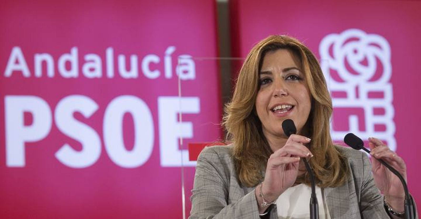 La candidata del PSOE a la Junta de Andalucía, Susana Díaz