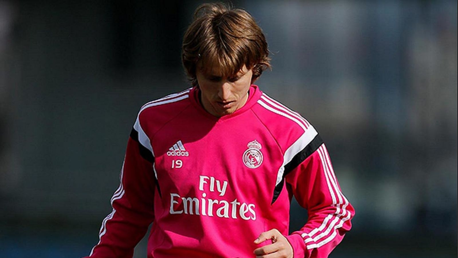 Imagen del croata Luka Modric en el entrenamiento del Real Madrid.