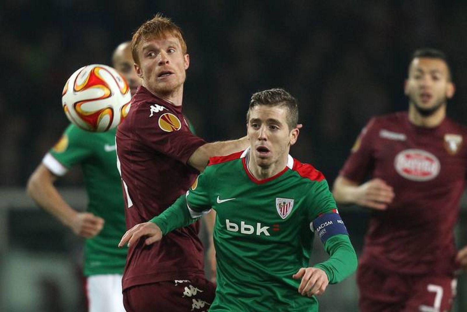 Imagen de Ander Muniain durante el partido de ida en Turín.