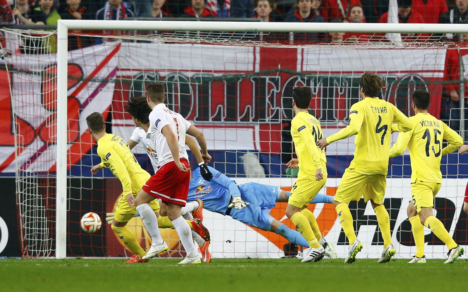 Luciano Vietto ha sido el autor del 1-1 ante el Salzburgo.