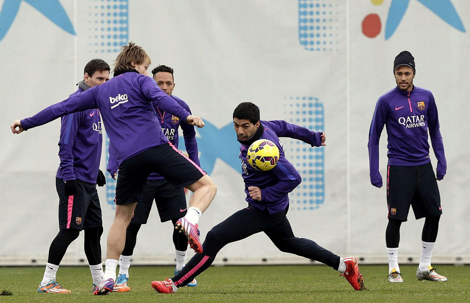 Imagen del entrenamiento del FC Barcelona