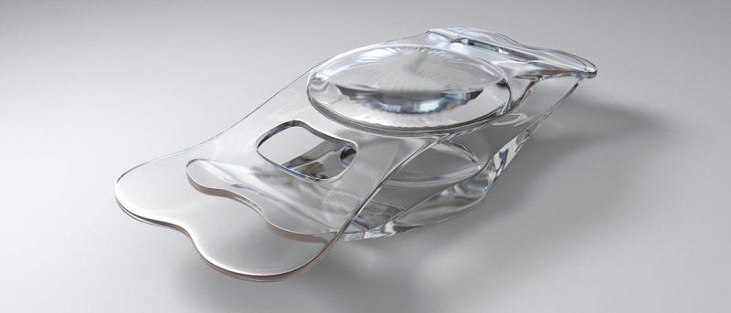 Las lentes fabricadas con tecnología espacial en el Laboratorio de Óptica de la Universidad de Murcia.