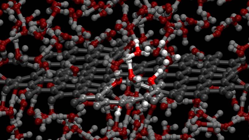 Superficie de grafeno defectuoso.