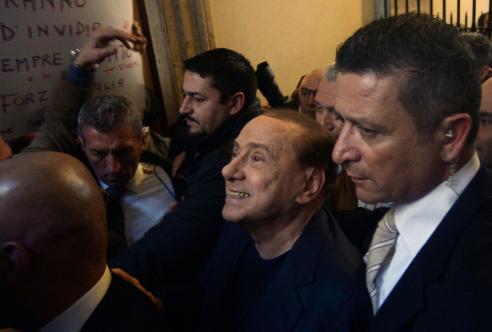 Silvio Berlusconi tras su absolución la semana pasada.