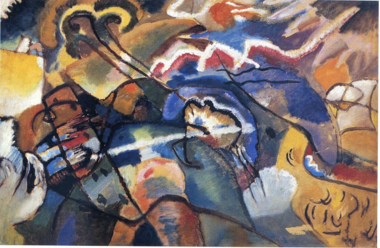 "Composición con filos blancos" (1913) Vassily Kandinsky.