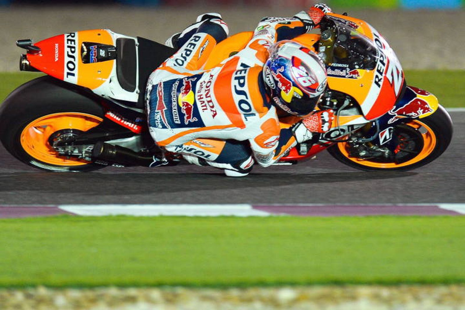 El piloto español Dani Pedrosa, durante el Gran Premio de Catar.