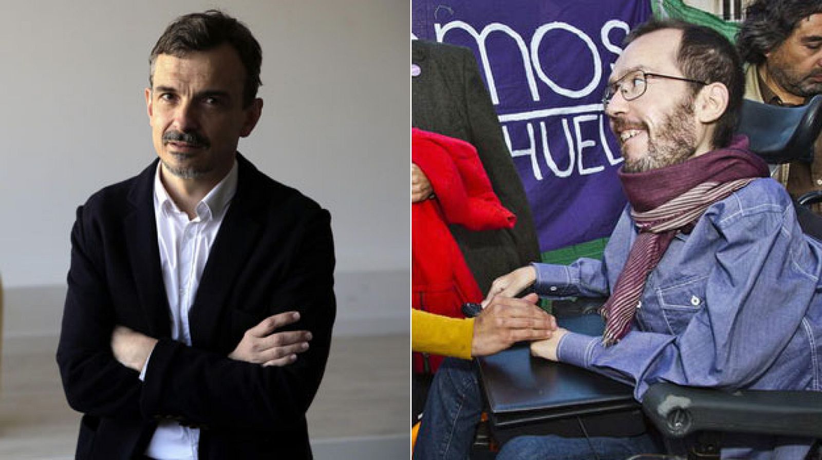 Los candidatos de Podemos en Madrid y Aragón, José Manuel López y Pablo Echenique.